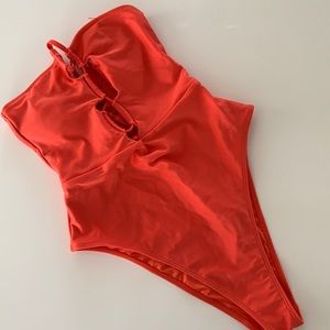 Forever 21 Lace Up One Piece Swimsuit